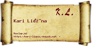 Kari Liána névjegykártya